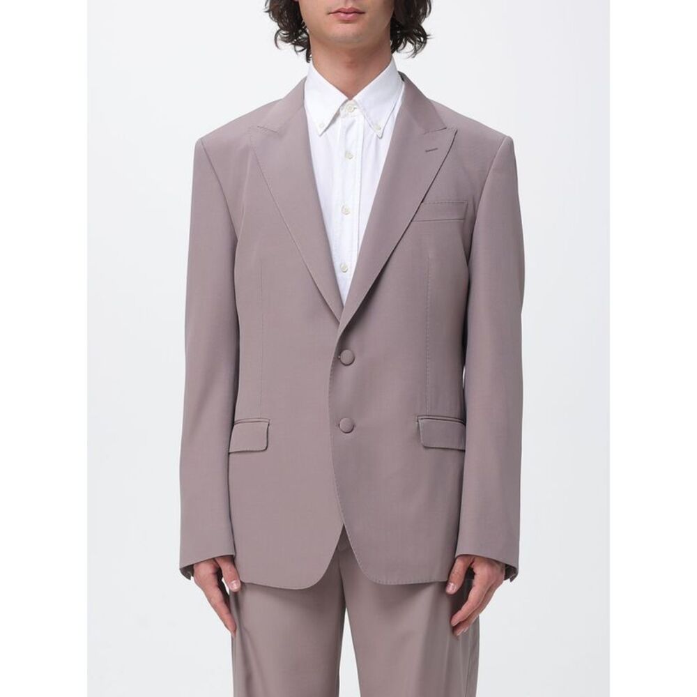 Dolce & Gabbana Men Single Breasted Wool Blazer Dolce & Gabbana